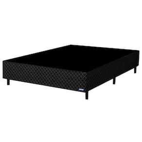 Base Para Cama Box Casal 138cm Poliéster Bordado Perola Negra Preto - Gazin