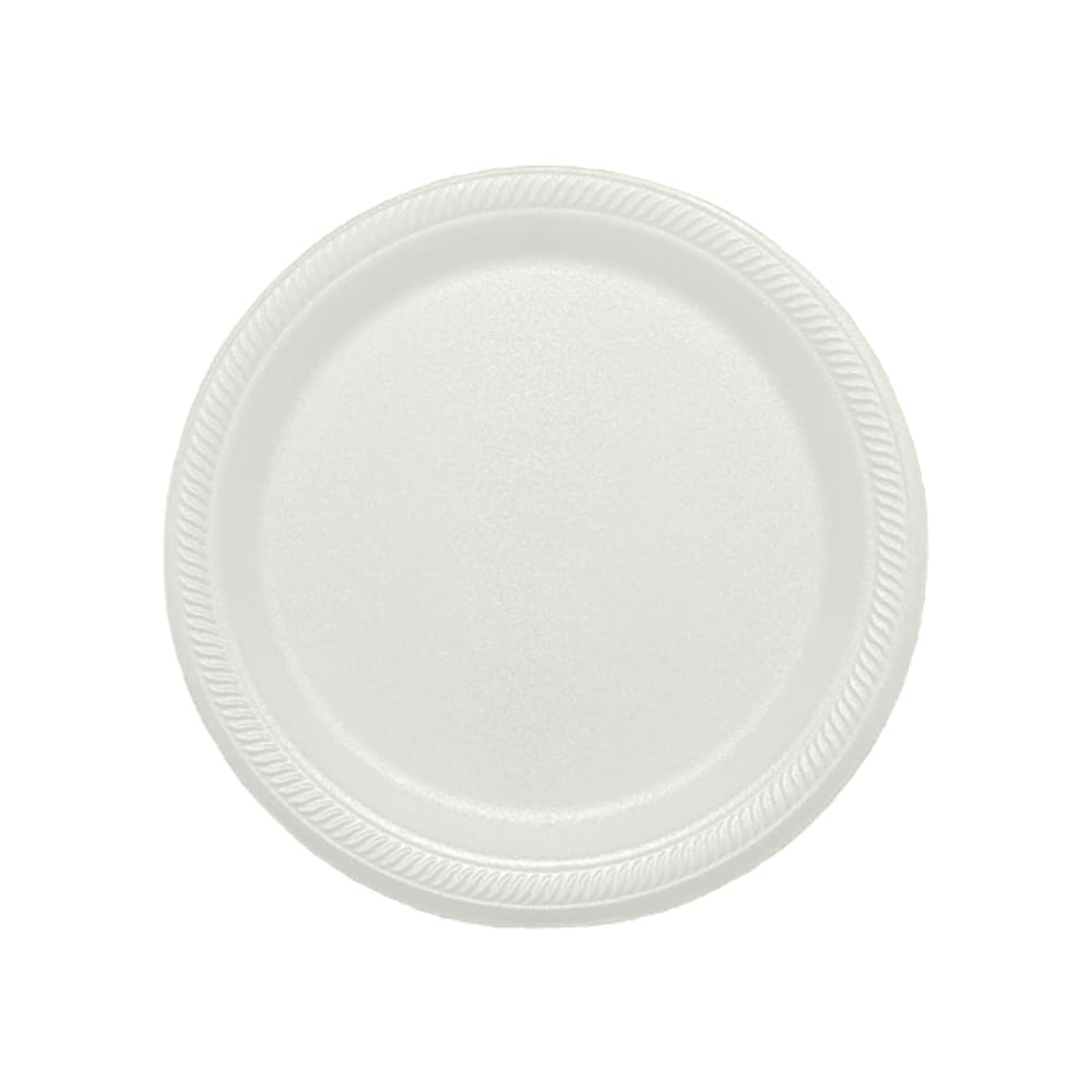 Prato de Isopor Raso 23cm para Refeição Ultratherm com 100 unidades