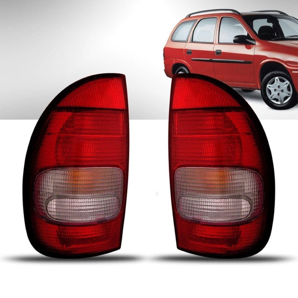Par Lanterna Traseira Corsa 4 Portas Wagon 1996 97 98 99 Fumê