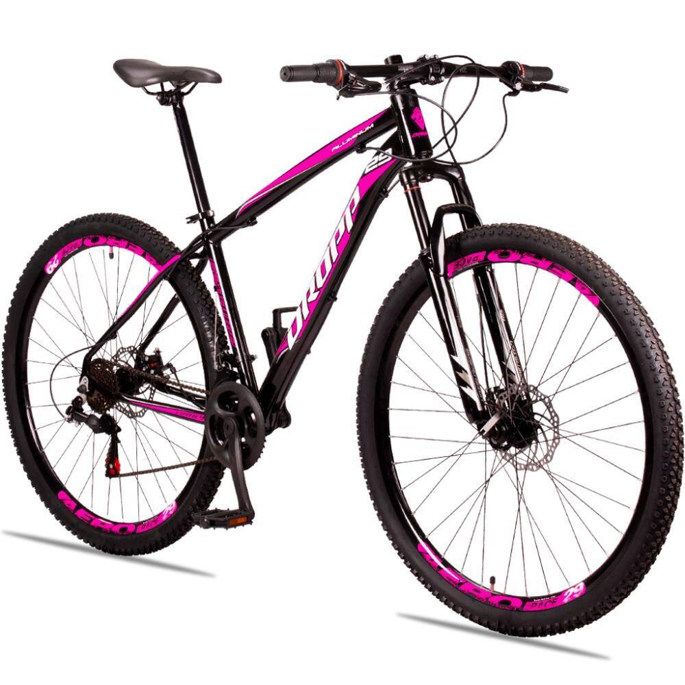 Bicicleta Dropp Aluminum Aro 29 Susp. Dianteira 21 Marchas - Preto/verde