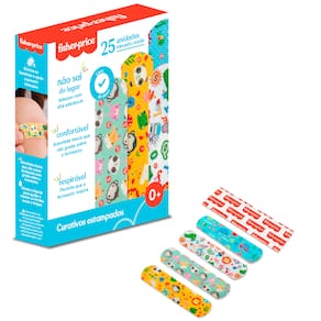 Curativo Infantil Estampado Fisher Price com 25 Unidades