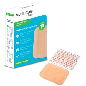 Curativo Extra Grande em Fita com 10 Unidades Multilaser
