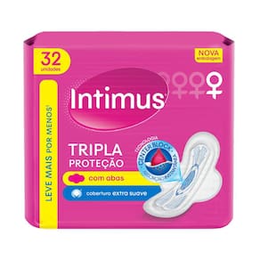 Absorvente Intimus Tripla Proteção Suave Com Abas - 32 Unidades