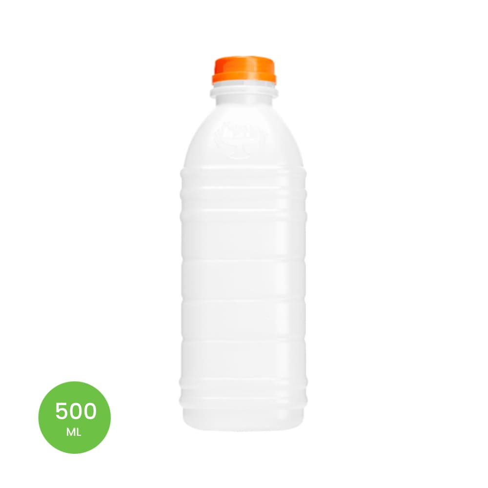 Garrafa plástica para sucos, caldo de cana, água de coco 500ml Maluguer com 100 unidades