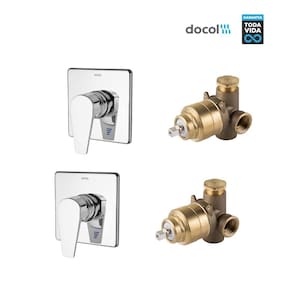 Kit 2 Base Misturador Para Chuveiro com Acabamento Monocomando 3/4 Lift Docol