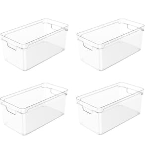 Conjunto 4 Organizadores Armário Geladeira Cesto Multiuso Porta Objetos Alimentos - KTE 051 Ou