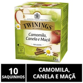 Chá Twinings, Camomila, Canela e Maçã, Caixa com 10 Sachês