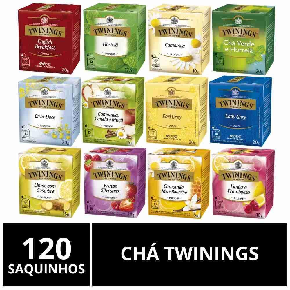 Chá Twinings Importado, 12 caixas com 10 saquinhos