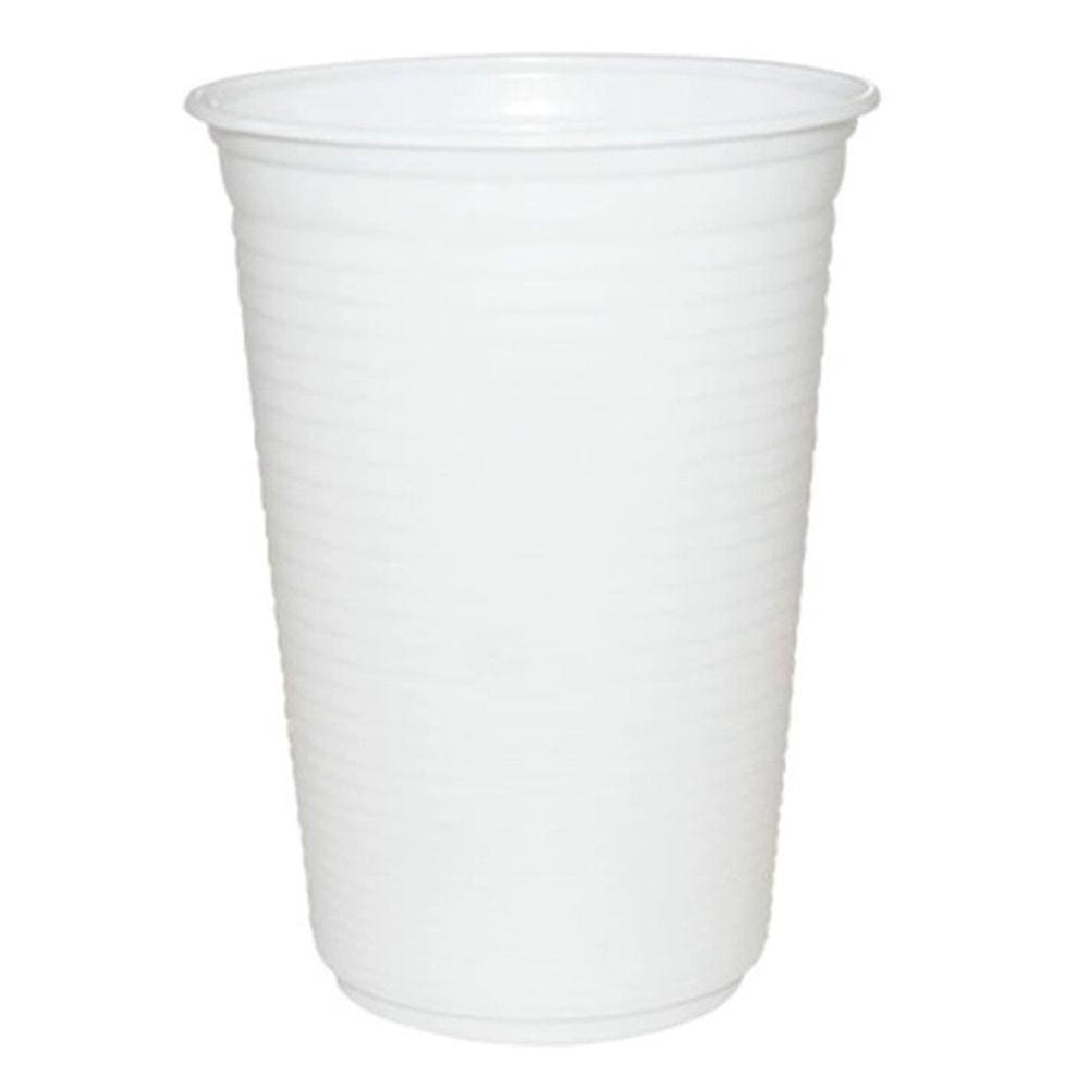 Copo Descartável Branco de Festa - 300ml - 50 Unidades