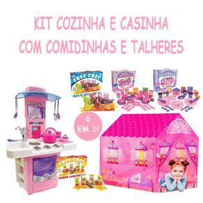 Jogo Casinha Boneca Maleta Montável 35X31X7Cm Diversão, em