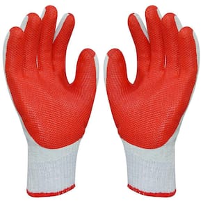 Luva De Malha Com Latex Natural Rubber 09-G Laranja Plastcor