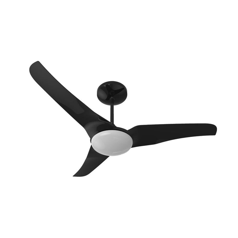Ventilador De Teto Aliseu Slim Preto Com Lustre C/ Controle Remoto 220V