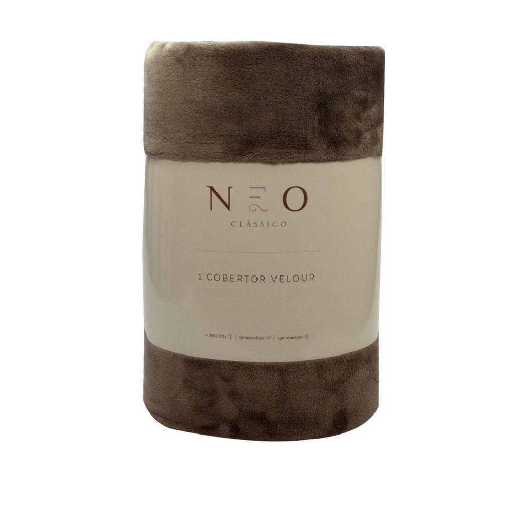 Cobertor Velour 300g M2 Solteiro 150x220 Micro Camesa Marrom