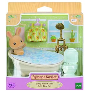 Sylvanian Families Hora do Banho - Menina Coelho Raio de SOL EPOCH Magia