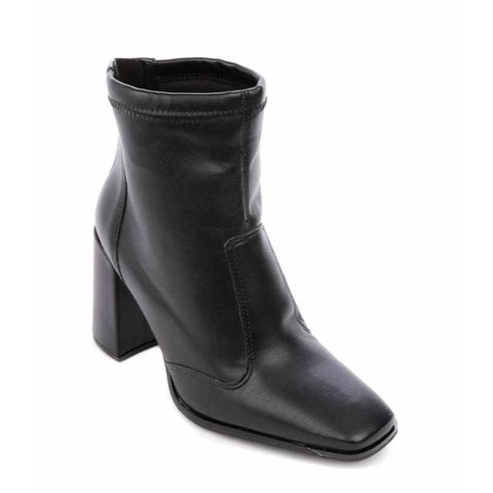 Bota Vizzano Feminina Preta Cano Curto Salto Grosso 3085.100