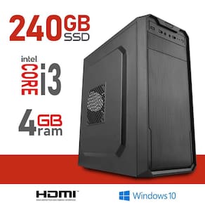 Computador Intel Core I3 4GB SSD 240GB Cpu Hdmi Windows 10
