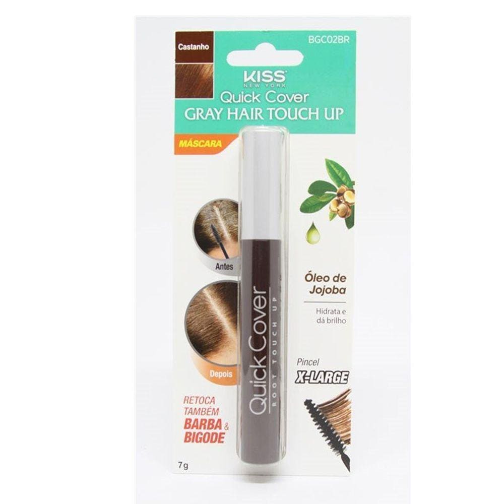 Retoque De Raiz Líquido Quick Cover Kiss New York Castanho 7g