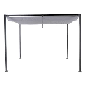Gazebo Pergolado Aluminio Impermeável Cinza 3x3 Metros Luxo