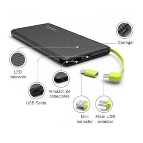 Carregador Portátil PowerBank 10000mah Conector Type C