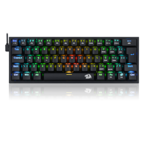 Teclado Gamer Mecânico Preto Fizz RGB Layout 60% Redragon