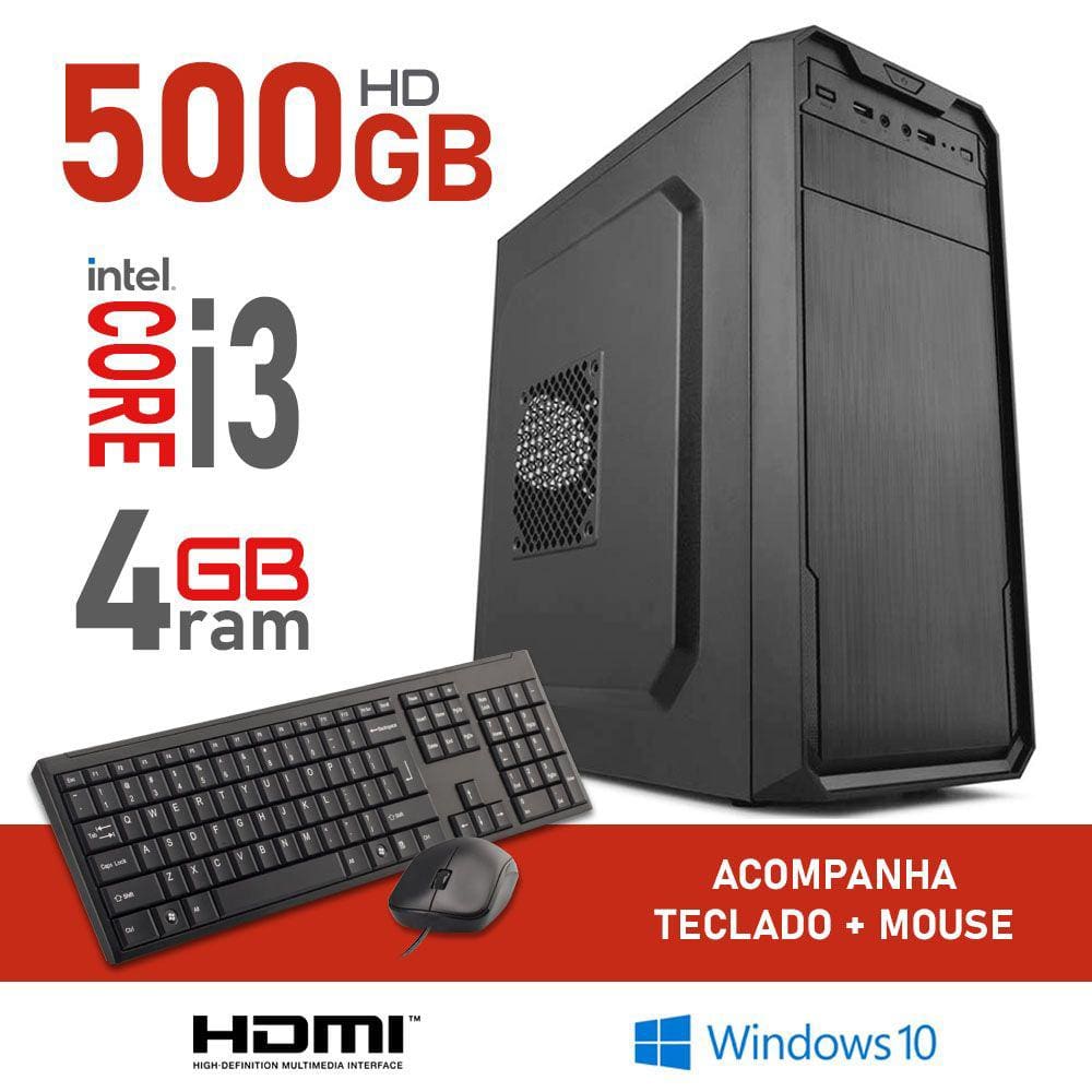 PC Gamer ICC, Intel Core I3, 3.20Ghz, 4GB, 1TB