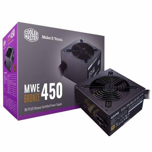 Fonte de Alimentação Cooler Master MWE 450W ATX / Não Modular / 80 Plus Bronze - MPE-4501-ACAAB-US