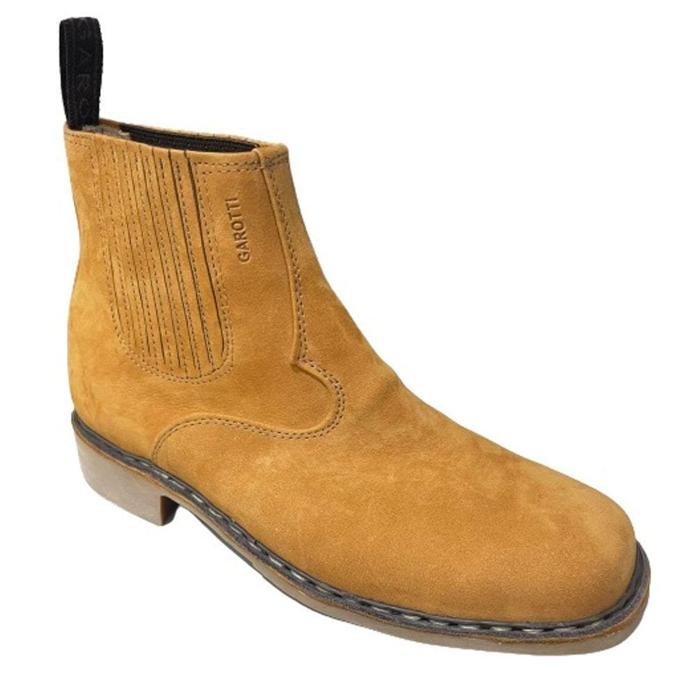 Botina Masculina Vira Francesa Costurada a Mão Bico Quadrado Ivan Garotti 2101901