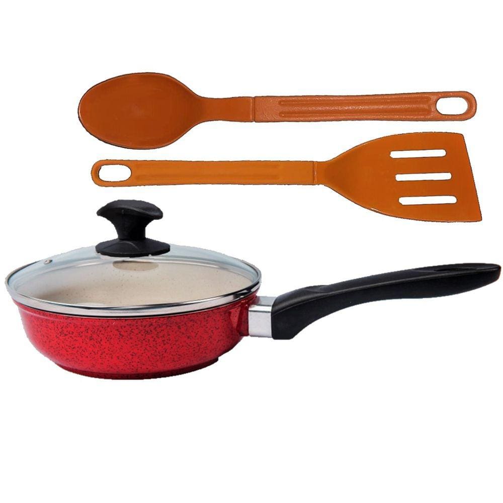 Frigideira Vermelha Antiaderente Marmorizado Talher 05 CB 16