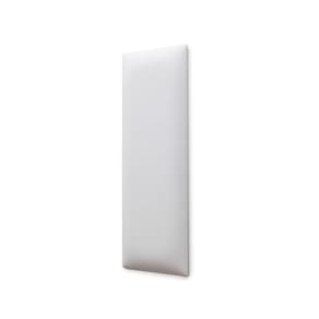 Placa Cabeceira Modulada Adesiva Estofada 20cm x 60cm Unidade - Courino Branco