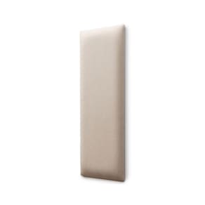 Placa Cabeceira Modulada Adesiva Estofada 20cm x 60cm Unidade - Suede Off White