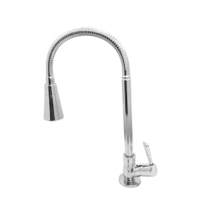Torneira para Cozinha com Acionamento 1/4 Volta Tubo Flexível 2 Jatos de Dispersão Bancada Bognar