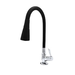 Torneira para Cozinha com Acionamento 1/4 Volta Tubo Flexível 2 Jatos de Dispersão Bancada Bognar