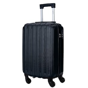 Mala de Bordo Pequena para Viagem Abs Cruzeiro Cartagena 118 Cadeado Integrado Rodas 360º Preta