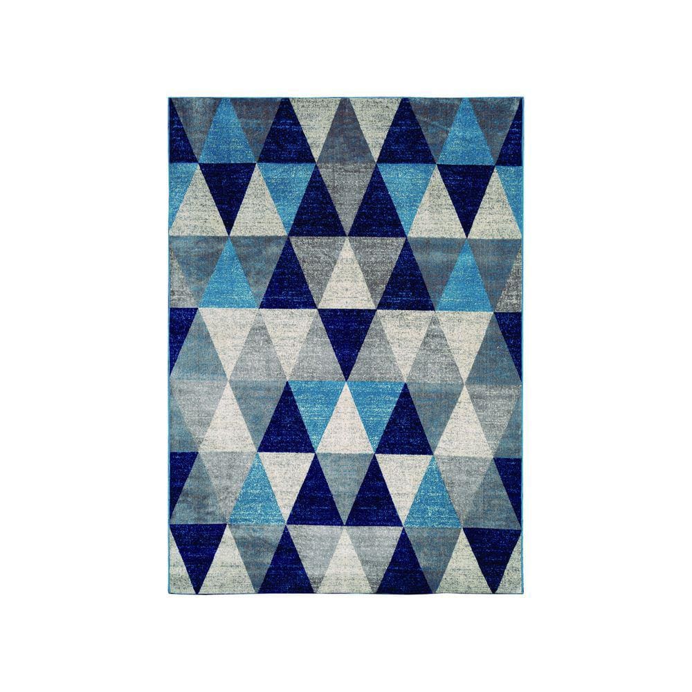 Tapete Antuerpia 06 1,40x2,00 - Azul/Bege - Edantex