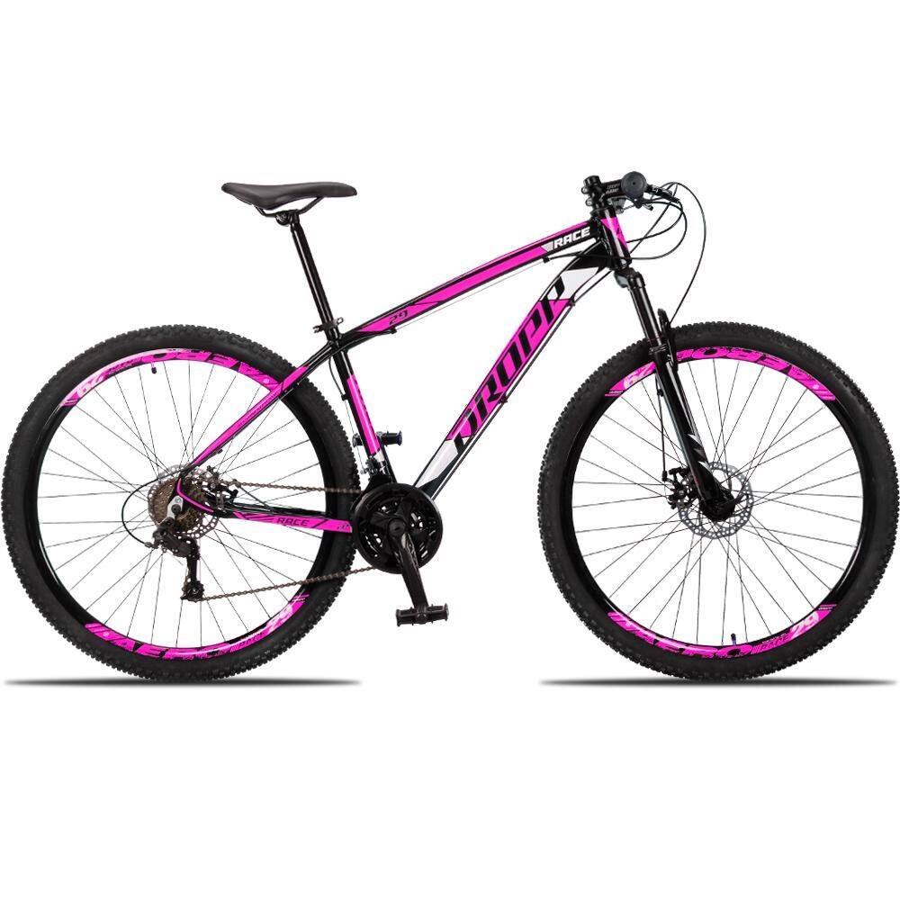 Bicicleta Dropp Race Disc H Aro 29 Susp. Dianteira 21 Marchas - Preto/rosa