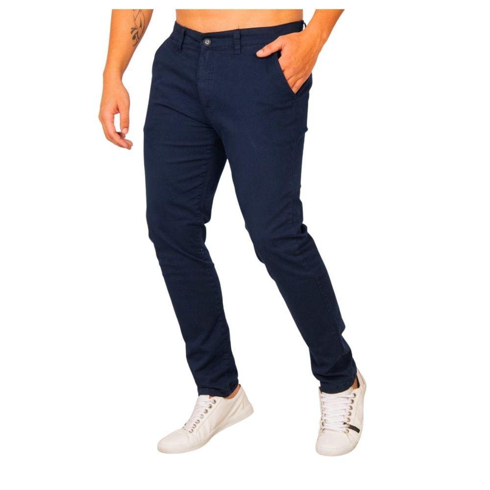 Calça Masculina Sarja Elastano Bolso Faca Sport Social Wolf