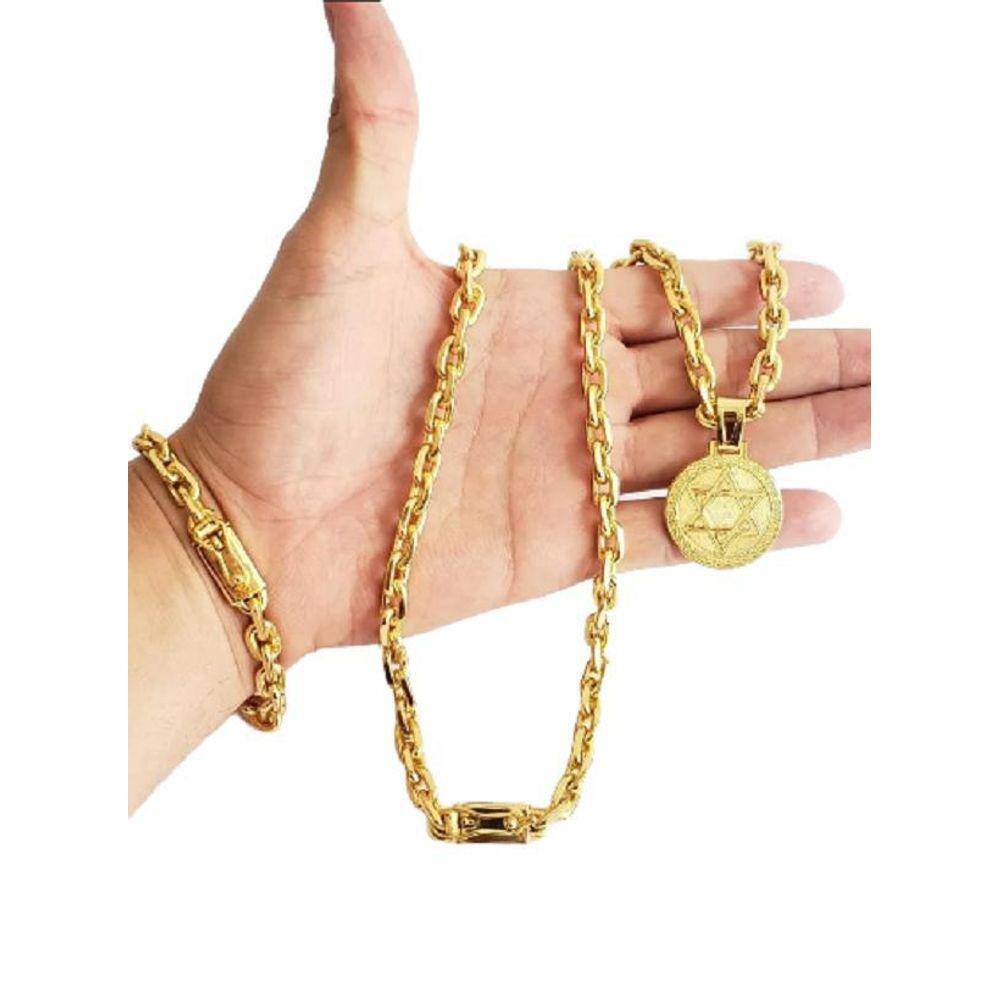 Cordao 8mm Cadeado Banhado Casas Bahia