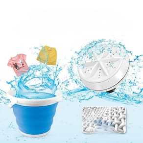 Kit Mini Máquina de Lavar Roupa USB Com Balde 4L
