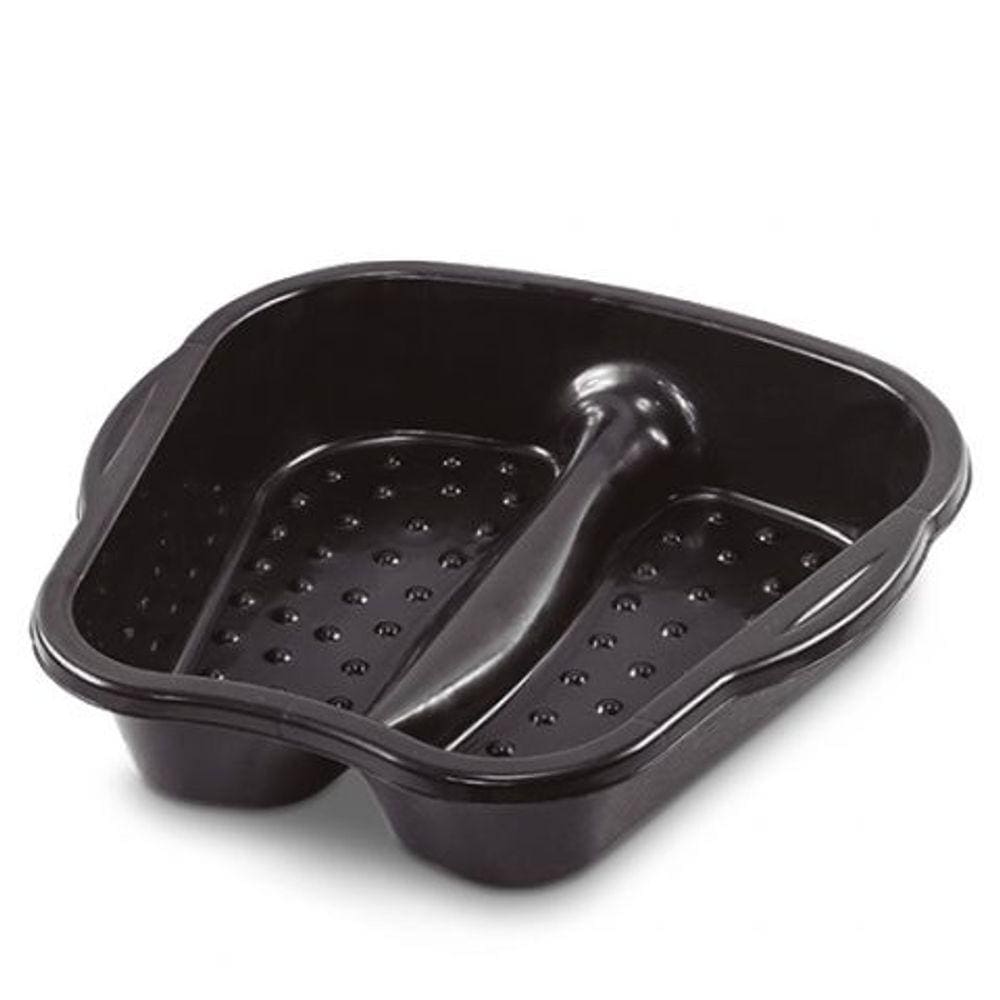 Bacia Para Pedicure De Plastico Com Bolinhas Massageadores - Preta