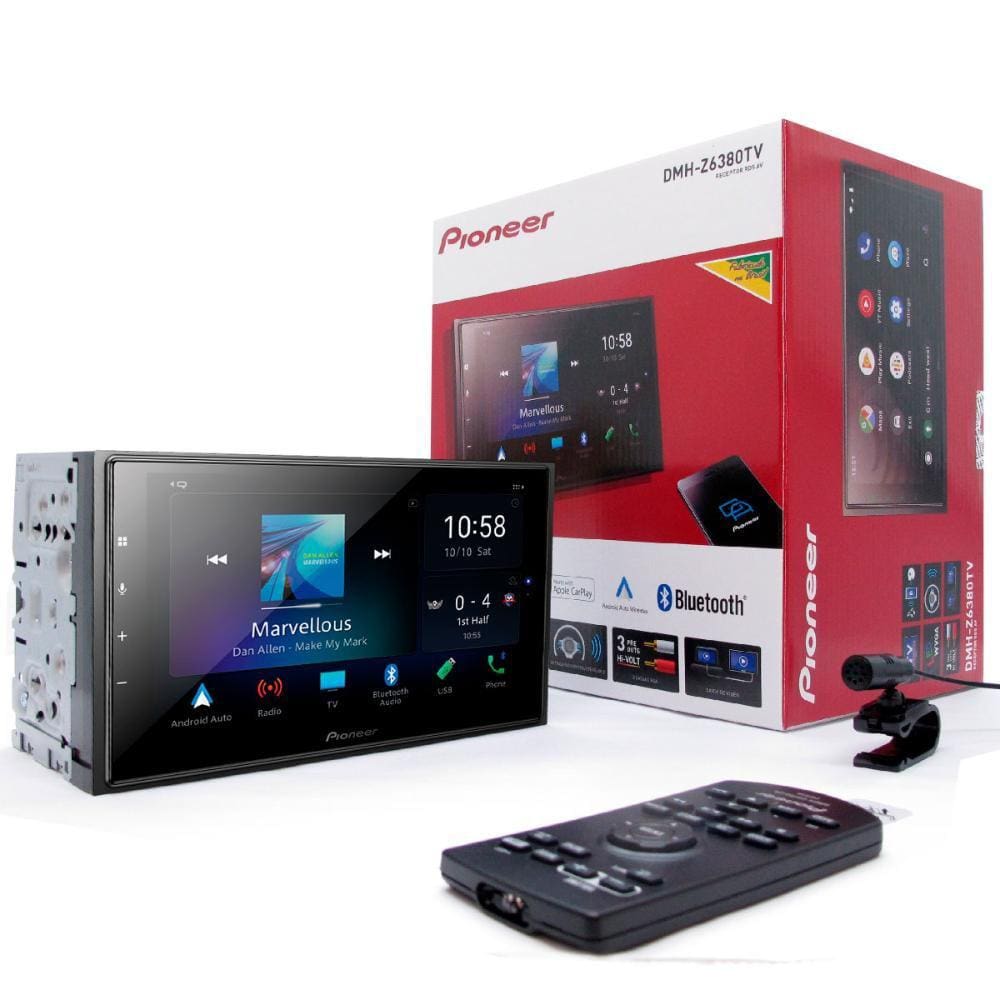Multimídia Receiver DMH-Z6380TV com tela capacitiva de 6,8 polegadas Bluetooth TV Digital Pioneer