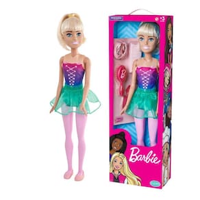 Boneca Barbie Gigante Bailarina 70 Cm Com Acessórios - Pupee