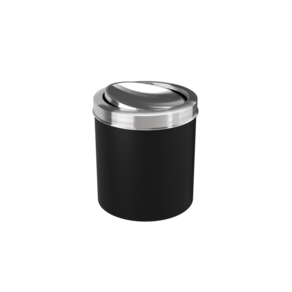 Lixeira com Tampa Basculante Coza Lixeiras 5,4 L - 19,5 x 20 x 22,4 cm Preto