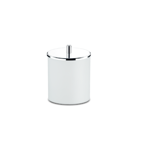 Lixeira PP com Tampa em Inox Brinox Decorline Ø 18,5 x 23 cm Branco