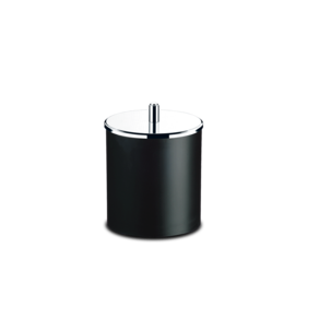 Lixeira PP com Tampa em Inox Brinox Decorline Ø 18,5 x 23 cm Preto