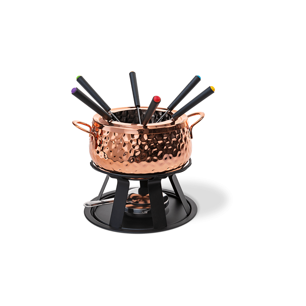 Conjunto para Fondue Brinox Fondue & Petiscos 11 Peças Cobre