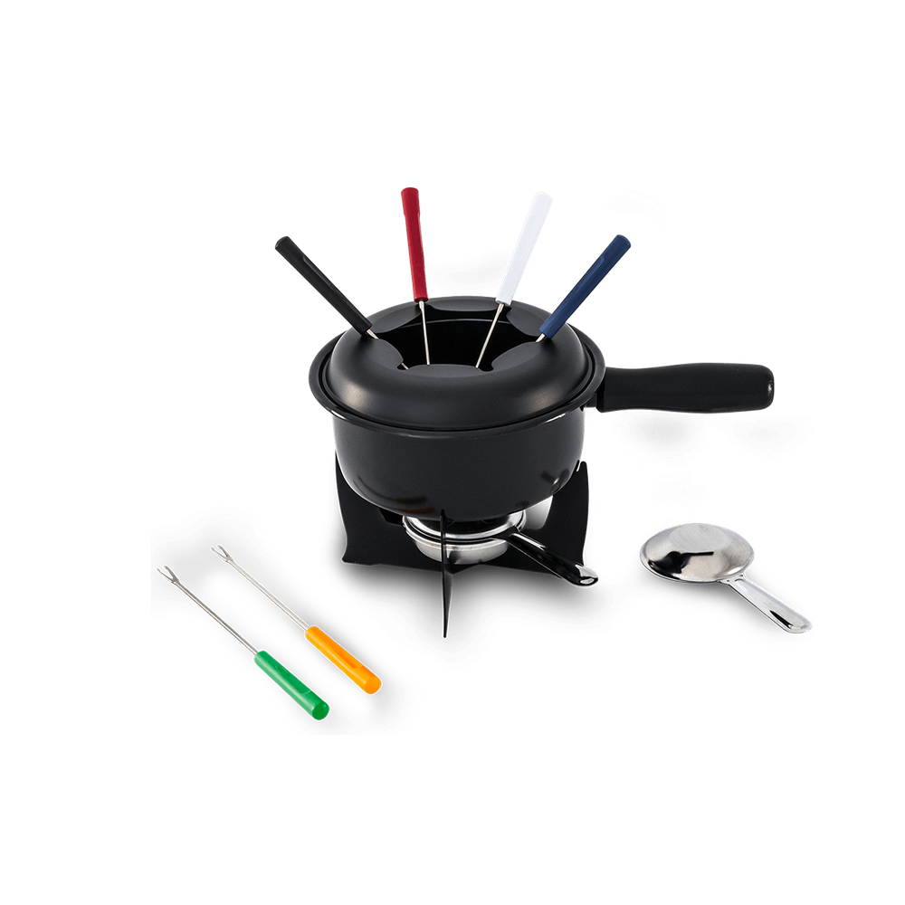 Conjunto para Fondue Brinox Fondue & Petiscos 10 Peças Preto