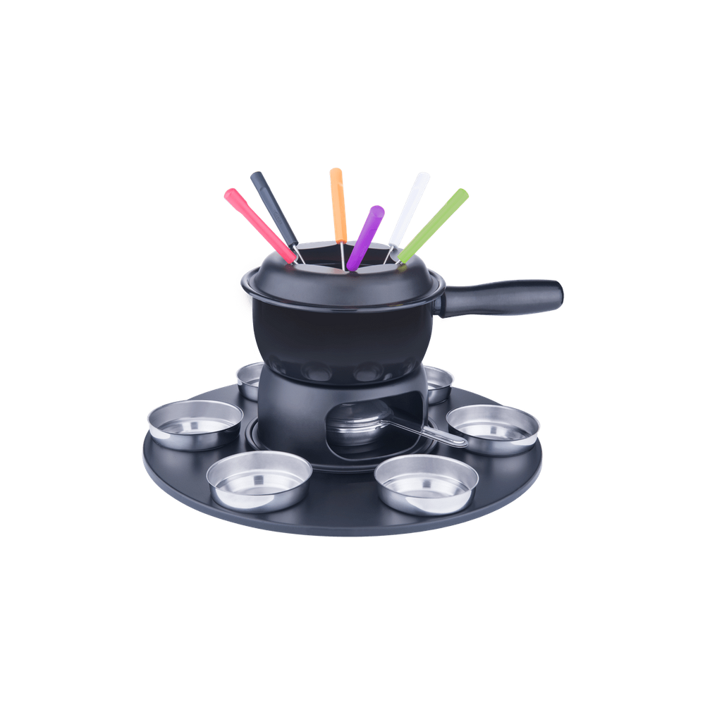 Conjunto para Fondue Brinox Fondue & Petiscos 17 Peças Preto