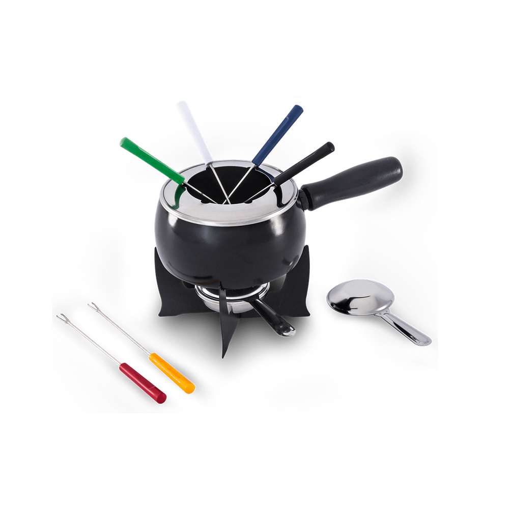 Conjunto para Fondue Brinox Fondue & Petiscos 10 Peças Preto