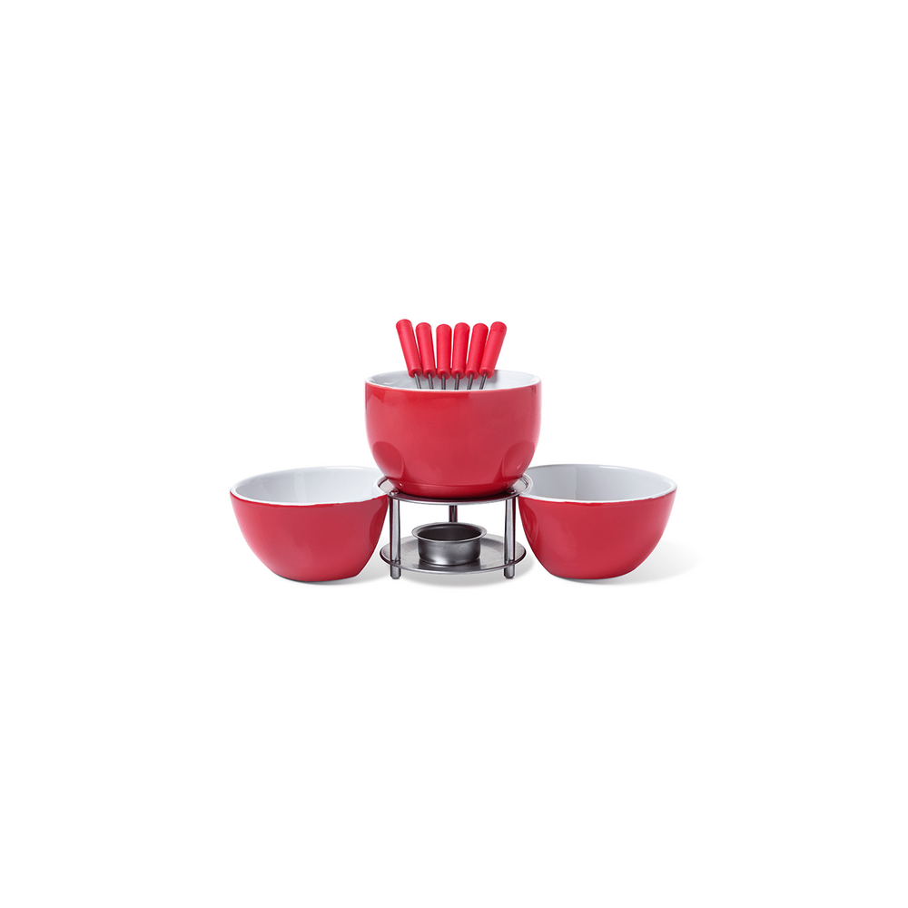 Conjunto para Fondue Brinox Fondue & Petiscos 10 Peças Vermelho