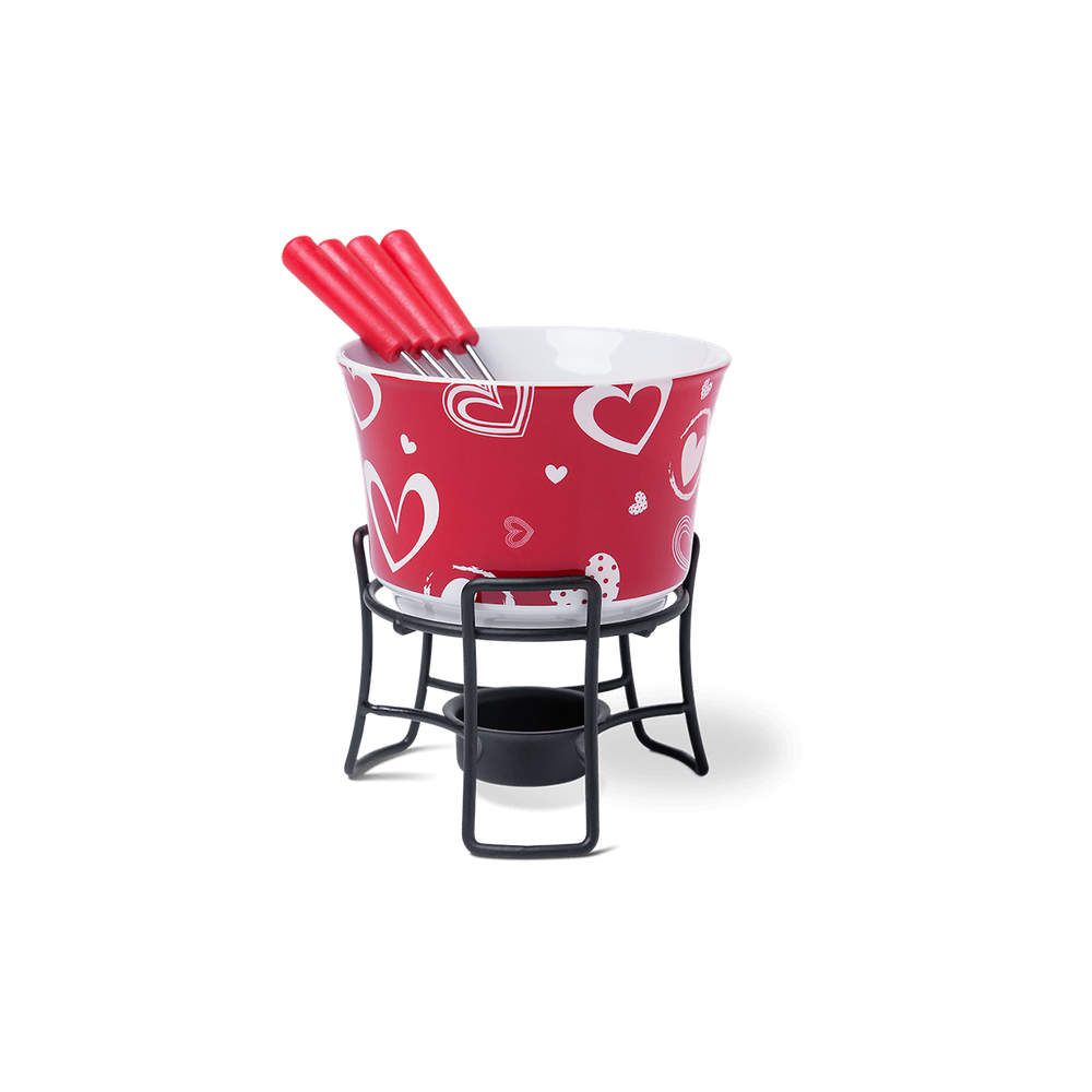 Conjunto para Fondue Brinox Fondue & Petiscos 6 Peças Vermelho